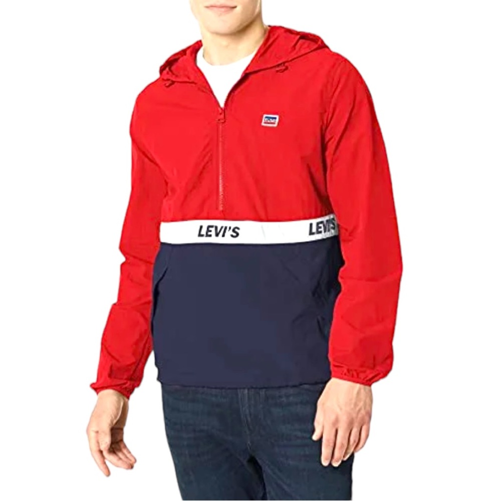 Levi's Men's Lightweight Hooded Retro Colorblock Popover (M)